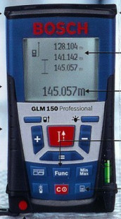 德國(guó)博世BOSCH手持激光測(cè)距儀GLM150 （金升科技代理）