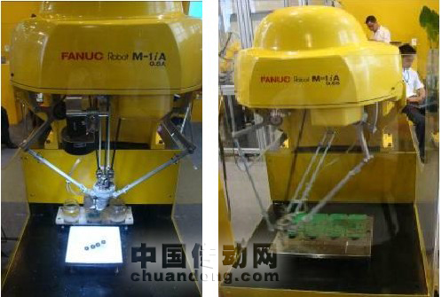 一字排開的5款FANUC小型機(jī)器人吸引了眾多眼球