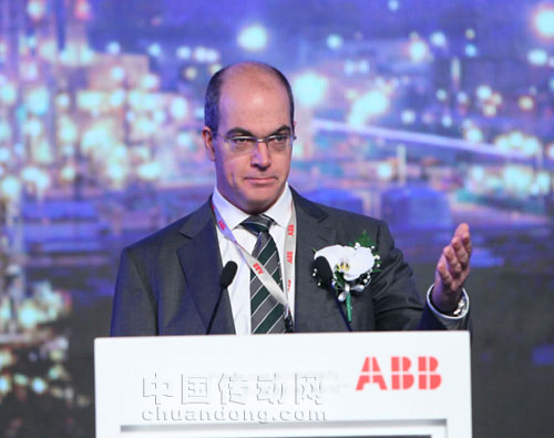 ABB北亞區(qū)總裁，ABB（中國）有限公司董事長兼總裁方秦在2012ABB自動化世界開幕式上作主旨演講