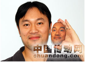 用3D掃描儀掃描人臉后，用3D打印的3D模型 